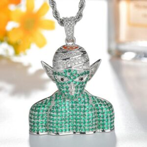 Collar Dragon Ball Z Satan Corazon Pequeño Plateado