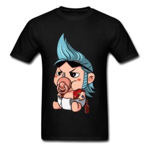 Camiseta One Piece Baby Franky Negra