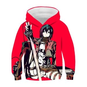 Sudadera de Ataque a los Titanes Mikasa Akkāman