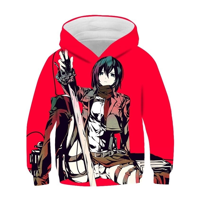 Sudadera de Ataque a los Titanes Mikasa Akkāman Sudadera de Ataque a los Titanes Mikasa Akkāman