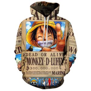 Sudadera One Piece Luffy Wanted