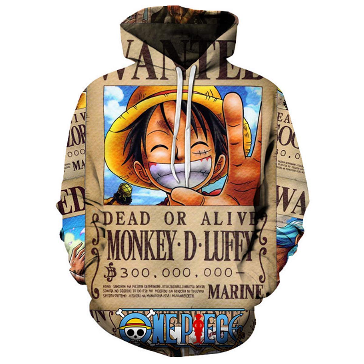 Sudadera One Piece Luffy Wanted Sudadera One Piece Luffy Wanted