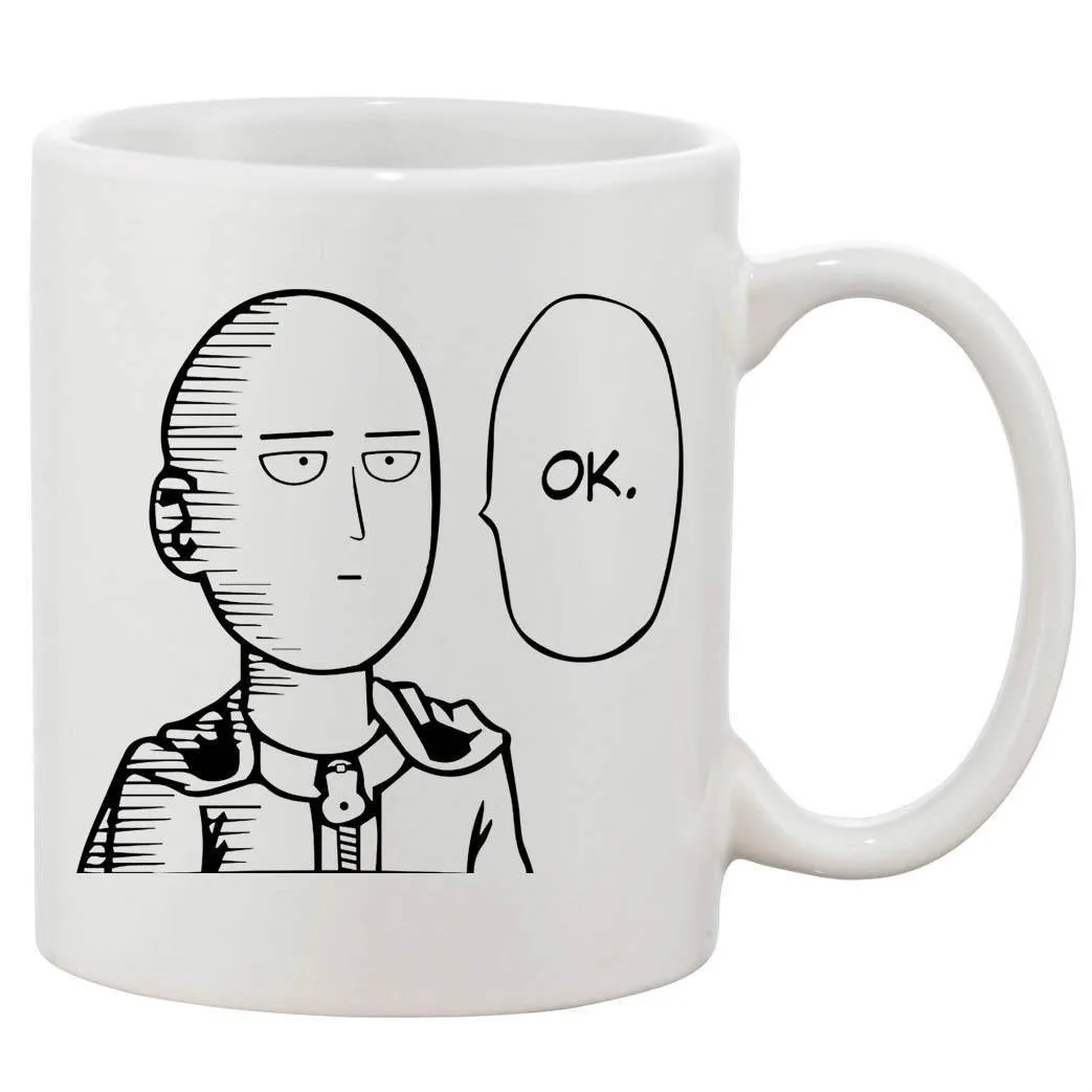 Taza One Punch Man Saitama Ok Face Taza One Punch Man Saitama Ok Face
