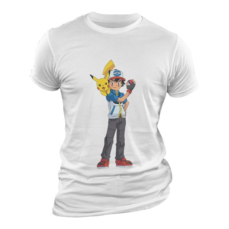 Camiseta Pokémon Sacha y Pikachu Camiseta Pokémon Sacha y Pikachu