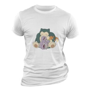 Camiseta Pokémon Ronflex Smogogo y Salamèche