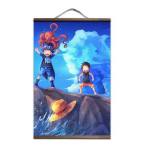 Póster One Piece Luffy y Sabo Niño