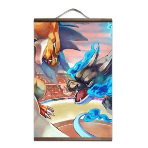 Póster Pokémon Mega Fireball X e Y