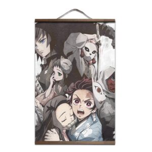 Póster de los personajes principales de Demon Slayer